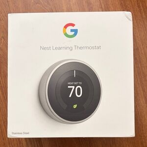 Google Nest Learning Thermostat - Stainless Steel